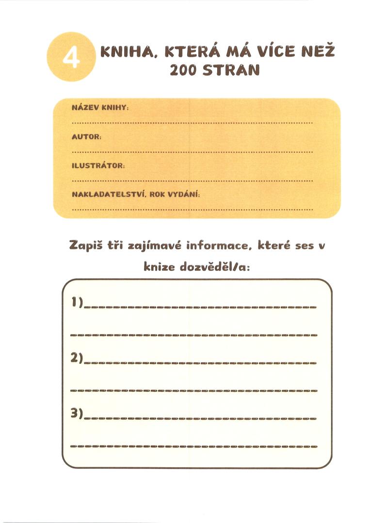 Čtenářský deník Čtenářský deník